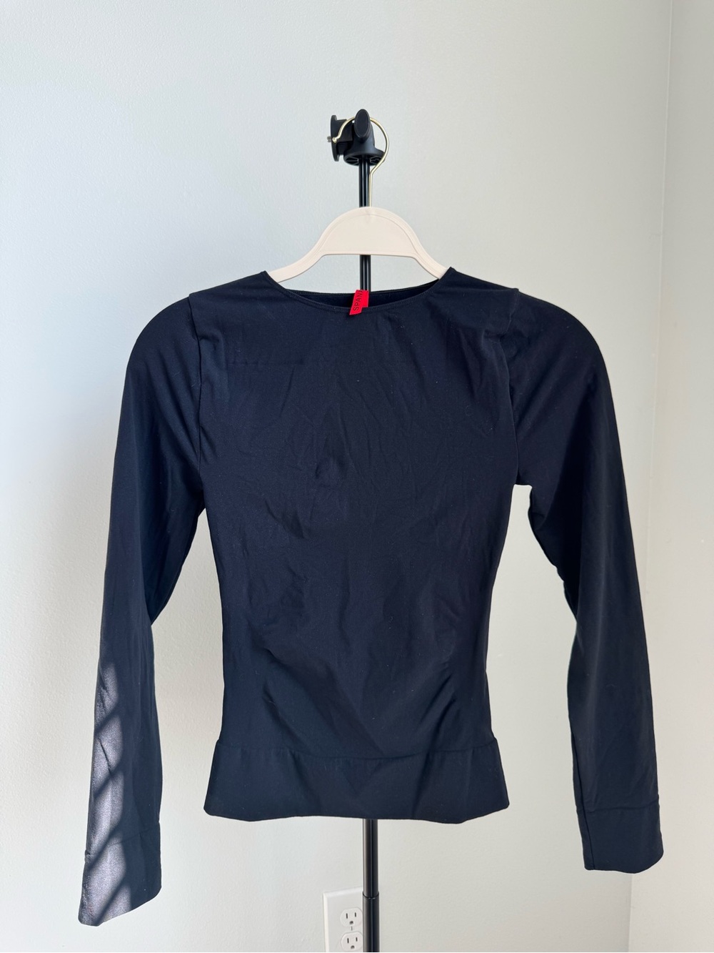 SPANX SPANXsmooth OnForm Black Long Sleeve Smoothing Top XL Layering Mock